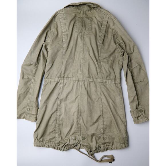 Garage Women’s Jacket Small Olive Green Utility Military Style Full Zip Pockets - Picture 3 of 12